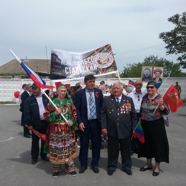 Представители администрации м.о сельсовет Стальский участвовали в шествии Бессмертный полк 
